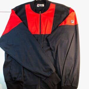 Vintage FILA Italy Men’s Zip Up Jacket L / 42 Navy Red New Condition